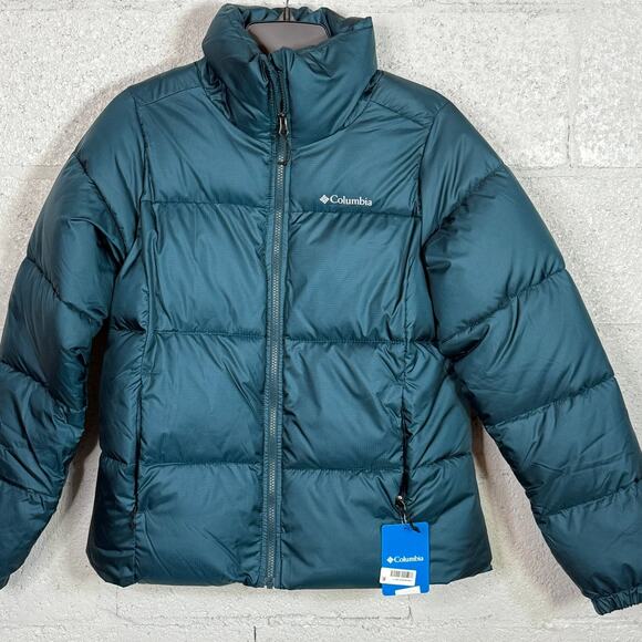 COLUMBIA Women's Puffect Colorblocked Jacket- night wave Small MSRP $180